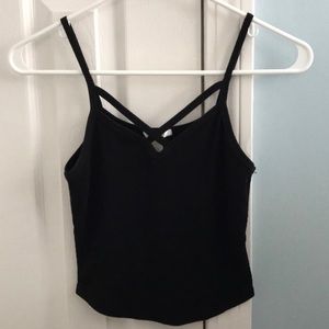 Bozzolo Black Crop Tank - Size Small - brand new